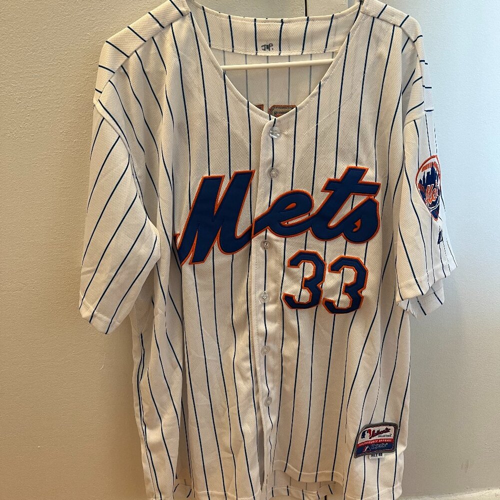 Matt Harvey #33 New York Mets Majestic White Authentic MLB Jersey (Size 48)